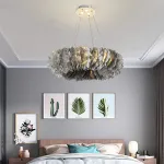 Подвесная люстра Plumage D80 Grey