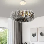 Подвесная люстра Plumage D80 Grey