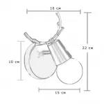 Бра с рожками DEER A Green от ImperiumLoft