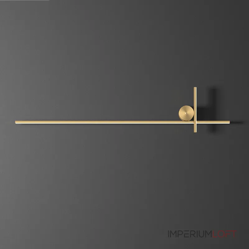 Минималистичный настенный светильник из латуни STICH L100 от ImperiumLoft