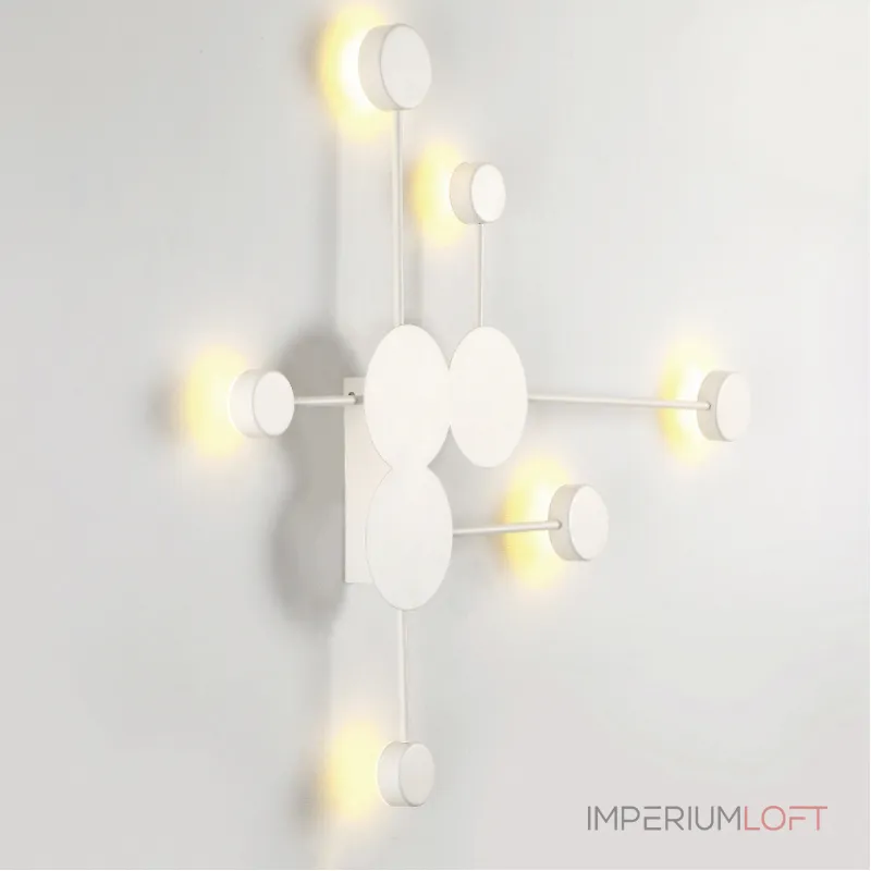 Бра Pin Wall Light 6 White от ImperiumLoft