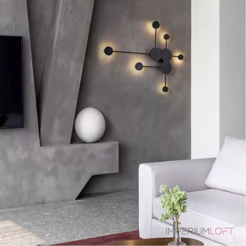 Бра Pin Wall Light 6 White от ImperiumLoft