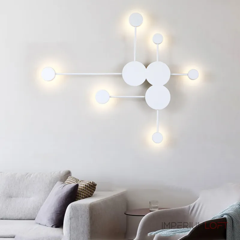 Бра Pin Wall Light 6 White от ImperiumLoft