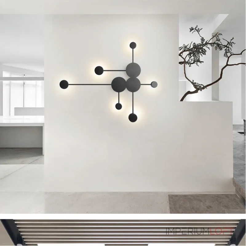 Бра Pin Wall Light 6 White от ImperiumLoft