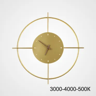 Настенные часы NINNA Brass Трехцветный свет