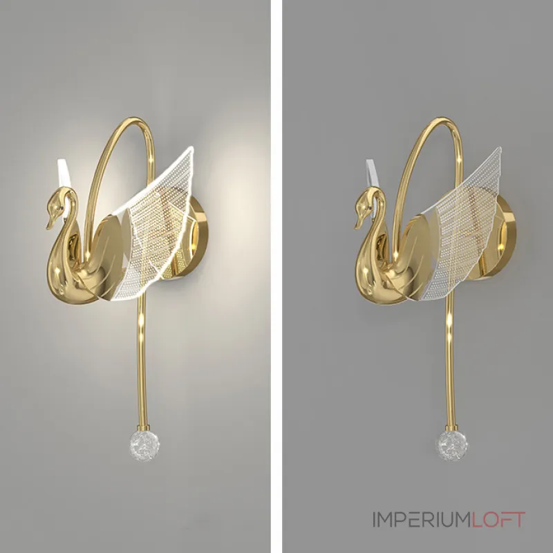 Настенный светильник BIRDIE WALL Gold от ImperiumLoft