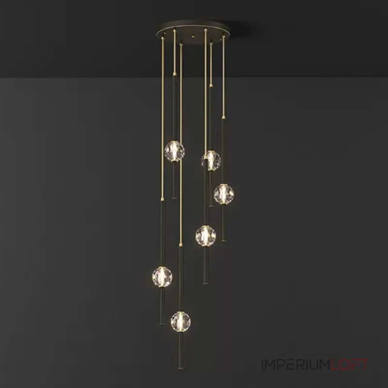 Подвесной светильник SOCRATES COMBO D30 L6 Black от ImperiumLoft Подвесной светильник SOCRATES COMBO D30 L6 Black от ImperiumLoft