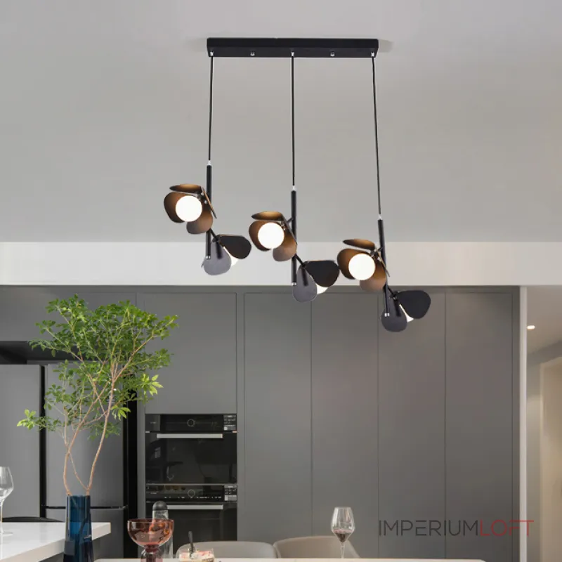 Подвесной светильник JANITA BW COMBO Black Диск от ImperiumLoft