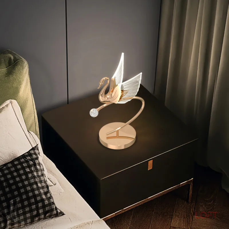 Настольная лампа BIRDIE TAB A Rose Gold от ImperiumLoft