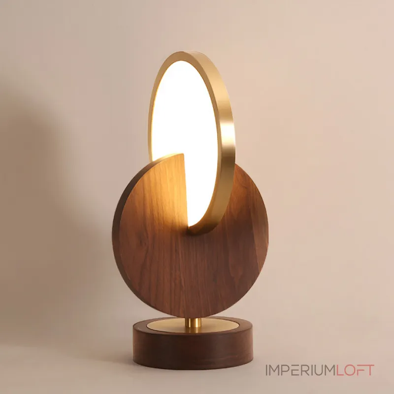 Настольная лампа GLATT WOOD TAB Dark brown от ImperiumLoft