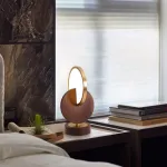 Настольная лампа GLATT WOOD TAB Dark brown от ImperiumLoft