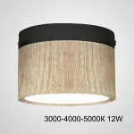 Точечный светильник FOG WOOD D11 Black Трехцветный свет 12W от ImperiumLoft