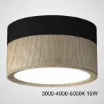 Точечный светильник FOG WOOD D14,5 Black Трехцветный свет 15W от ImperiumLoft