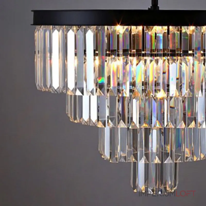 Подвесная люстра RH 1920s Odeon Clear Glass Fringe Chandelier D80 Подвесная люстра RH 1920s Odeon Clear Glass Fringe Chandelier D80