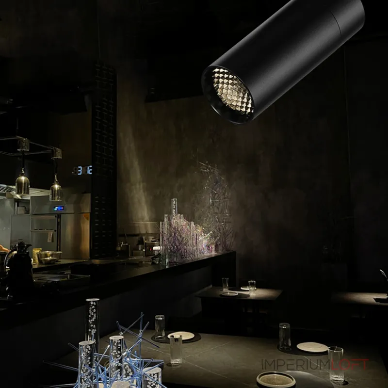 Потолочный светильник с изменениямым углом света Zoom Bell A Black 4000К от ImperiumLoft