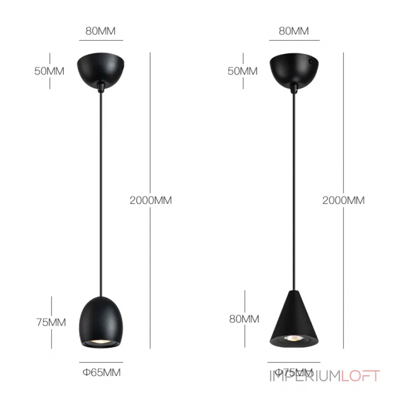 Подвесной светильник DIEGO A Black 3000К