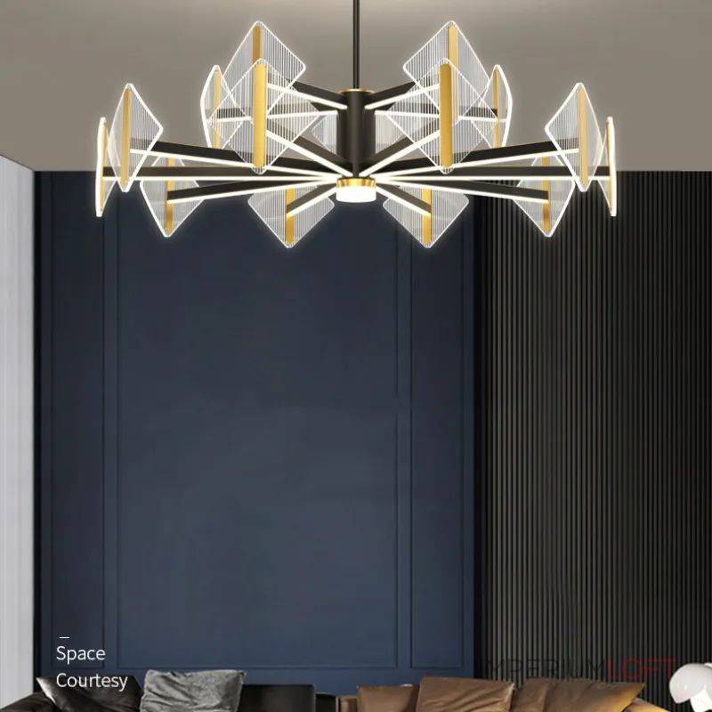 Люстра на штанге KEEN L12 Brass