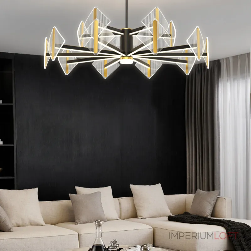 Люстра на штанге KEEN L12 Brass