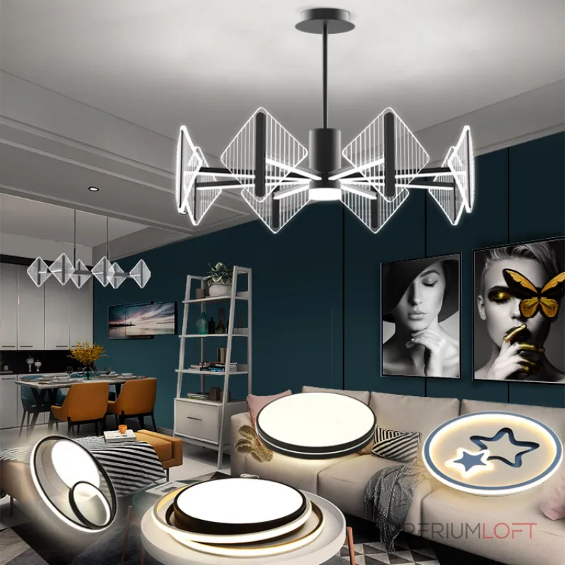 Люстра на штанге KEEN L12 Brass