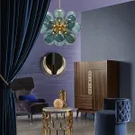 Люстра на штанге GRAPE MILK Blue