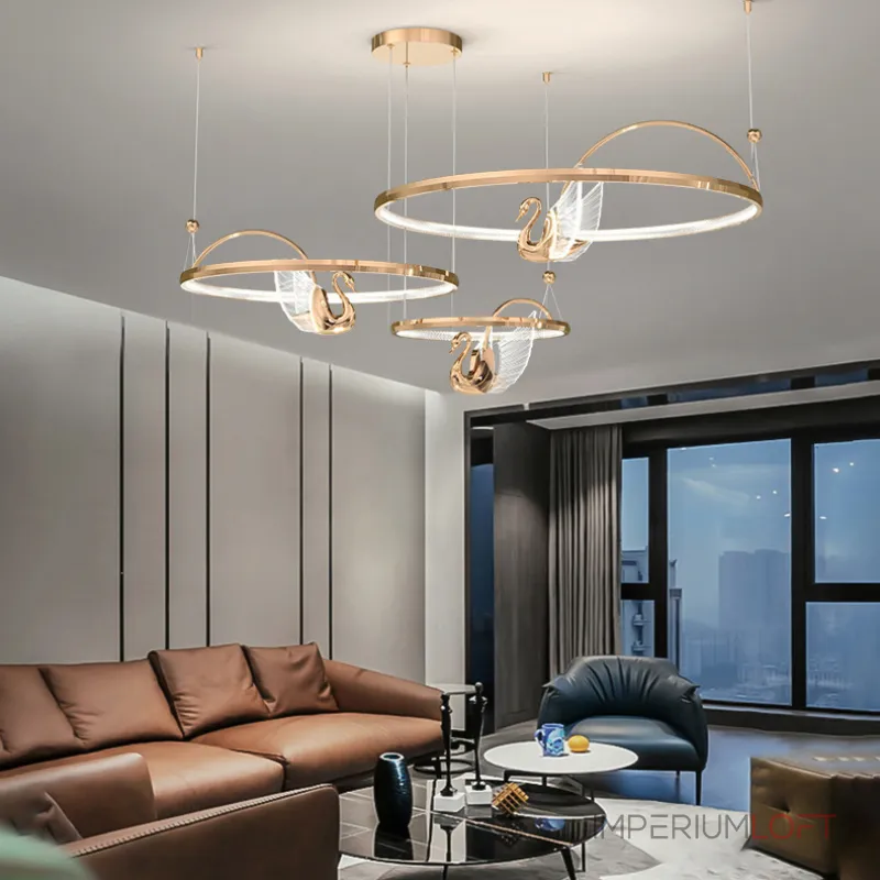 Подвесная люстра BIRDIE LUX 3R Rose Gold