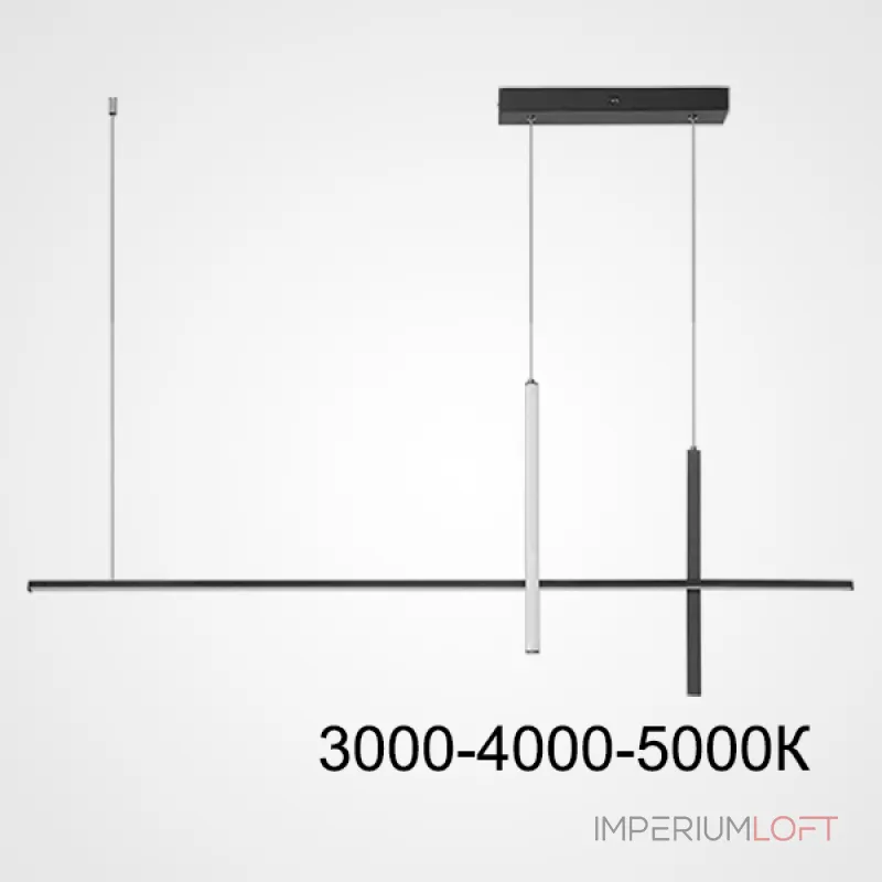 Подвесной светильник SQUIRREL L150 Black Трехцветный свет Подвесной светильник SQUIRREL L150 Black Трехцветный свет