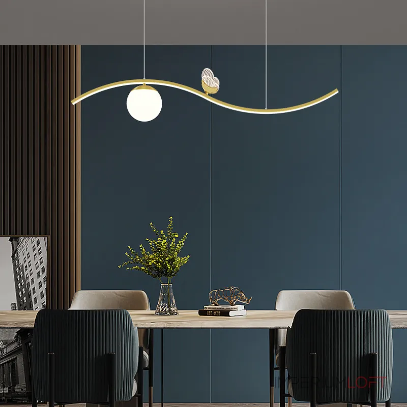 Подвесной светильник BABETTA WAVE Black Трехцветный свет от ImperiumLoft