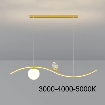 Подвесной светильник BABETTA WAVE Brass Трехцветный свет Подвесной светильник BABETTA WAVE Brass Трехцветный свет