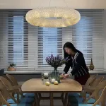 Подвесной светильник Crystal Halo D150 Gold от ImperiumLoft