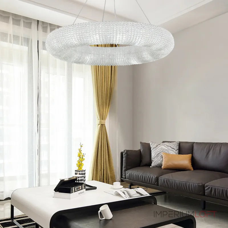 Подвесной светильник Crystal Halo D150 Gold от ImperiumLoft