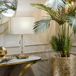 Лампа настольная стеклянная (белый абажур) 22-88232 от ImperiumLoft