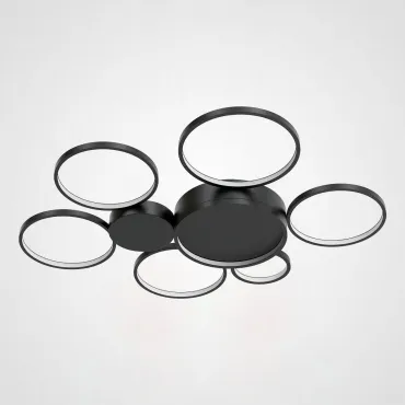 Потолочная люстра TWINE 7 rings Black