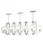 Подвесная люстра Crystal Lux NICOLAS SP12 L1600 NICKEL/WHITE