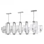 Подвесная люстра Crystal Lux NICOLAS SP12 L1600 NICKEL/WHITE