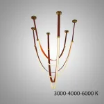 Серия инсталляций из светильников в виде комбинации ремней из кожи и гибкого силикона в текстильной оплетке с LED подсветкой OBERT M 3000-4000-6000К от ImperiumLoft