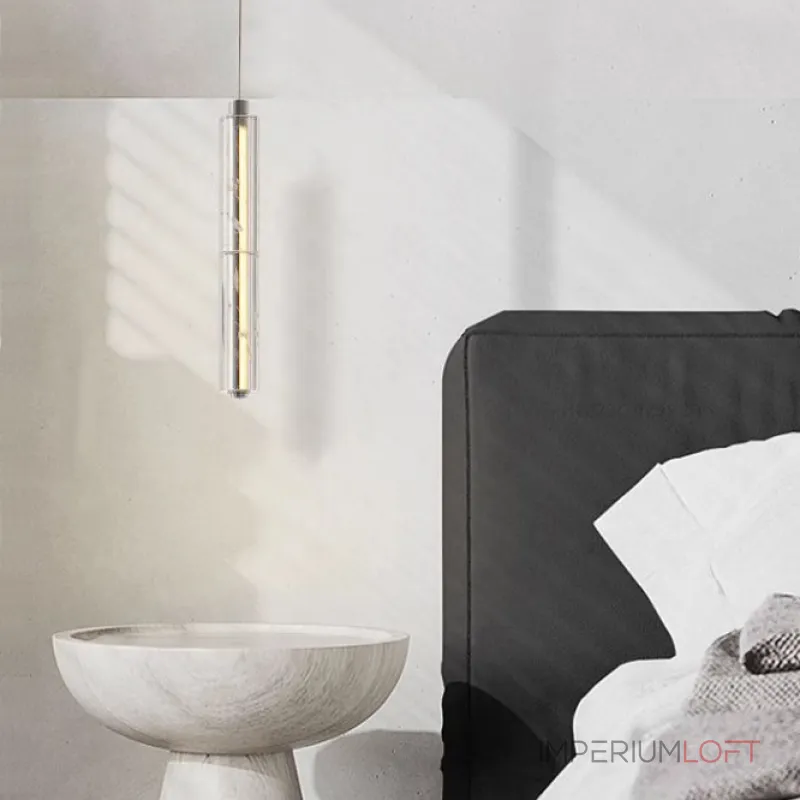 Серия подвесных светодиодных светильников с цилиндрическими плафонами из хрустального стекла с узором WILNER H84 от ImperiumLoft Серия подвесных светодиодных светильников с цилиндрическими плафонами из хрустального стекла с узором WILNER H84 от ImperiumLoft