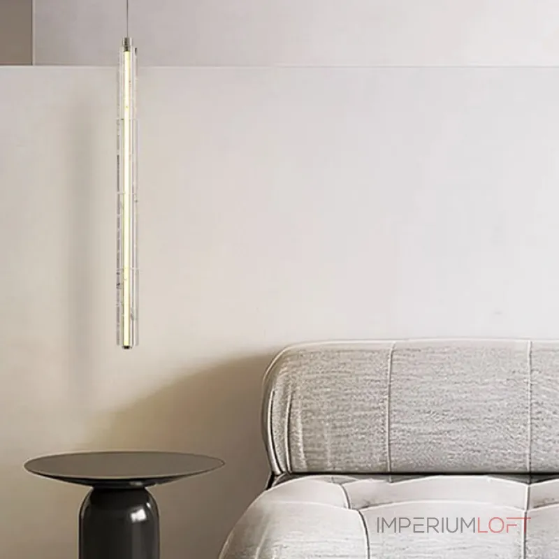 Серия подвесных светодиодных светильников с цилиндрическими плафонами из хрустального стекла с узором WILNER H84 от ImperiumLoft Серия подвесных светодиодных светильников с цилиндрическими плафонами из хрустального стекла с узором WILNER H84 от ImperiumLoft