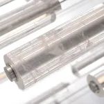 Серия подвесных светодиодных светильников с цилиндрическими плафонами из хрустального стекла с узором WILNER H64 от ImperiumLoft