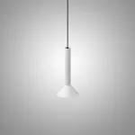 Серия подвесных светодиодных светильников с коническим плафоном на рифленом цилиндрическом основании RANDOR H39 White от ImperiumLoft