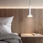 Серия подвесных светодиодных светильников с коническим плафоном на рифленом цилиндрическом основании RANDOR H39 White от ImperiumLoft