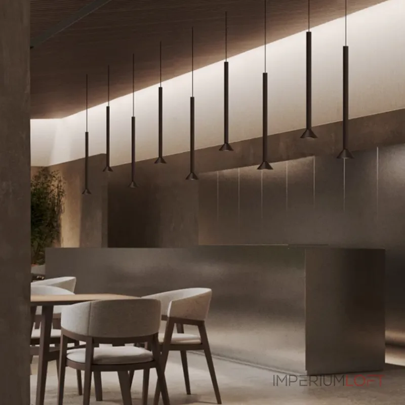 Серия подвесных светодиодных светильников с коническим плафоном на рифленом цилиндрическом основании RANDOR H39 White от ImperiumLoft Серия подвесных светодиодных светильников с коническим плафоном на рифленом цилиндрическом основании RANDOR H39 White от ImperiumLoft