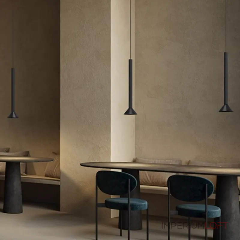 Серия подвесных светодиодных светильников с коническим плафоном на рифленом цилиндрическом основании RANDOR H39 White от ImperiumLoft Серия подвесных светодиодных светильников с коническим плафоном на рифленом цилиндрическом основании RANDOR H39 White от ImperiumLoft