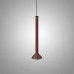 Серия подвесных светодиодных светильников с коническим плафоном на рифленом цилиндрическом основании RANDOR H69 Red bronze от ImperiumLoft