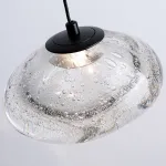 Подвесной светильник ANSEL A Grey с плафоном неправильной формы из стекла ручной работы с эффектом воздушных пузырьков от ImperiumLoft