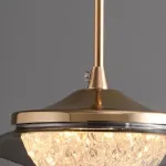 Подвесной светильник с LED-источником света в полусферическом рассеивателе с эффектом льда внутри плафона из тонированного стекла  MAYER от ImperiumLoft