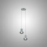 Серия светодиодных подвесных светильников со стеклянными плафонами в форме полусферы TIBERT L2 Chrome от ImperiumLoft