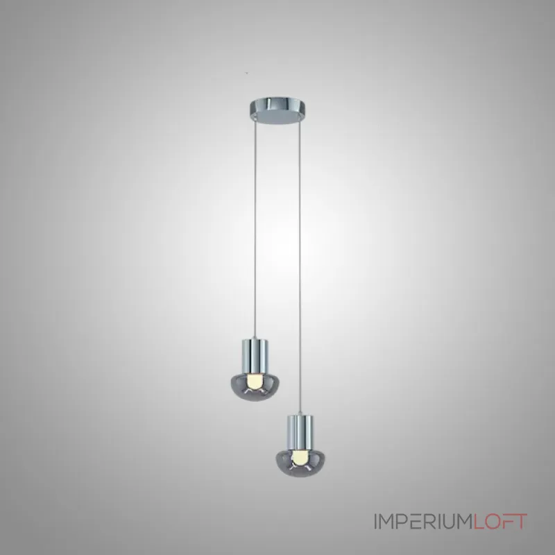 Серия светодиодных подвесных светильников со стеклянными плафонами в форме полусферы TIBERT L2 Chrome от ImperiumLoft Серия светодиодных подвесных светильников со стеклянными плафонами в форме полусферы TIBERT L2 Chrome от ImperiumLoft