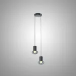 Серия светодиодных подвесных светильников со стеклянными плафонами в форме полусферы TIBERT L2 Black от ImperiumLoft