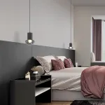 Серия светодиодных подвесных светильников со стеклянными плафонами в форме полусферы TIBERT L1 Black с лифтом от ImperiumLoft