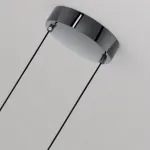 Серия светодиодных подвесных светильников со стеклянными плафонами в форме полусферы TIBERT L1 Black с лифтом от ImperiumLoft